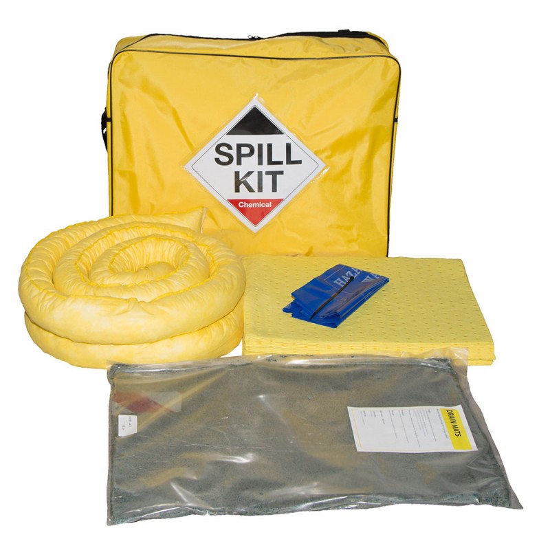 Spill Kit in Shoulder Bag with Drain Cover - 50L Chemical from ...